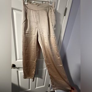 Champagne satin pants